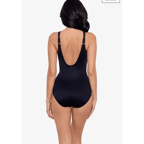 Miraclesuit NWT size 16W black one piece swimsuit - Picture 5 of 8